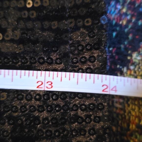 Hayden Women's size M black sequined short sleeve pullover evening wear top - Picture 9 of 9
